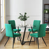 100cm Glass Dining Table Coffee Cafe Bar Kitchen Furnitur Stylish Base Breakfast