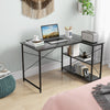 48” L-shaped Corner Computer Desk Reversible Home Office Writing Desk W/Shelves