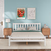 Solid Pine Wood Wooden Bed Frame White Grey Single Double Size Bed 3ft 4ft6