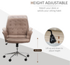 Vinsetto Office Desk Chair, Microfibre Vanity Chair with Height Adjust 44-2-160