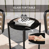 3 Pieces Rattan Bistro Set, Wicker Garden Furniture Set with Cushions, Black