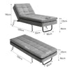 Velvet Sofa Bed 3 In 1 Recliner Chair Single Convertible Sleeper Chair Bed Grey