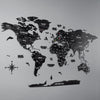 Colorfull Worlds 3D Wooden World Wall Art, Multilayered Travel Wall Art