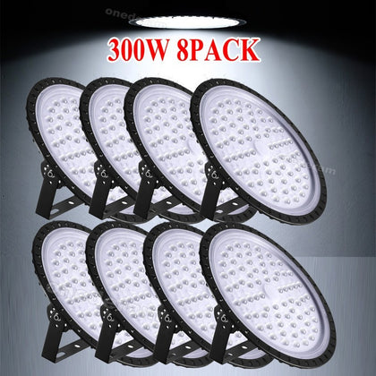 8X 300W UFO LED High Bay Light Factory Warehouse Shed Lighting Industrial lamp
