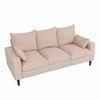 Panana Linen Fabric 2 & 3 Seater Sofa Couch with Wood Legs 3 Colours