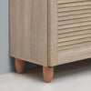 Shoe Cabinet Storage Unit Sonoma Oak Hallway Cupboard 3 Door Wooden Sideboard