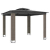 Gazebo with Double Roof Anthracite 2.94x2.94 m Steel W6H4