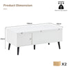 2-in-1 Coffee Table With Lift Up Top and 2 Large Storage Cabinet White Wooden
