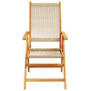 Reclining Garden Chairs 4 pcs Beige Solid Wood Acacia V7V9