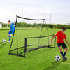 2-in-1 Portable Soccer Rebounder Net Soccer Trainer Dual-side Football Practice