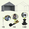 Storage Tent 10X10FT Garden Waterproof Anti-UV Bike Shed Steel Frame Zipper Door
