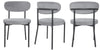 set of 4 Grey Velvet Dining Chairs Velvet Seat Chairs Plush seat and backrest