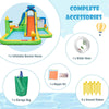 Inflatable Water Slide Kids Bouncy Castle Water Park Jumper House w/ Splash Pool