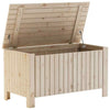 Wooden Storage Box with Lid - Solid Pine Wood - 100 x 49 x 54 - Untreated D0Y7