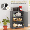 GAINOOM Bathroom Gray Floor Storage Cabinet 80cm Cupboard Buffet Cabinet
