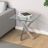 Modern Glass Table Cross X Rectangle Square Side Coffee Dining Table Living Room