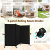 180CM Tall Rolling Privacy Screens Home Office Portable Fabric Screen Divider