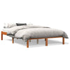 BaraSh Bed Frame Wax Brown 120x200 Solid Wood Pine,Platform Bed Frame,For N4A7