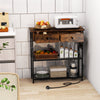 Entryway Table Living Room Narrow Console Table with Charging Station