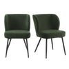 Dusk Mabel Dark Olive Velvet Set of 2 Dining Chairs RRP £