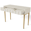White Dressing Table Bedroom Chest Of Drawers Console Table with Metal Legs