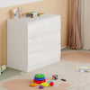 🏅White High Gloss 3 Drawer Chest of Drawers Modern Slim Bedroom Storage Cabinet
