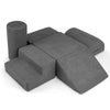 6-Piece Baby Climbing Blocks Kids Indoor Soft Play Structure-Grey
