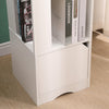 136cm Slim 4-Tier Bookcase Corner Display Cabinet Storage Shelf Cupboard Tall