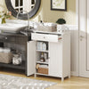 Freestanding Storage Organizer Bathroom Floor Cabinet-White