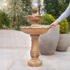 Solar & Battery Hybrid Power Kingsbury Tiered Outdoor Water Fountain Feature
