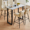 Bar Stools Set of 2 Faux Suede/ PU Leather Breakfast High Chairs Kitchen Pub