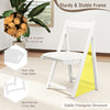 Upholstered Side Chairs Set of 2 Foldable Dining Chair Set-White