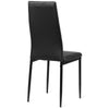 Set of 6 Dining Chairs Padded Seat High Back Dining Side Chairs PVC Leather