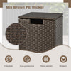 2-in-1 Outdoor Hideaway Propane Gas Tank Cover Patio Rattan Storage Side Table
