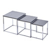 Nest Of 3 Nested Nesting Tables Side End Coffee Table Wooden for Living Room
