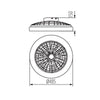 Kanlux PLAVE LED Ceiling Fan Light – RGB & CCT, Remote, 48W, Reversible Airflow