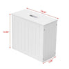 Slimline Wooden Multi-purpose Bathroom Storage Box Floor Cabinet Unit 37x33x18cm