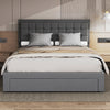 VELVET OTTOMAN STORAGE BED FRAME GAS LIFT UP 4FT6 DOUBLE SIZE WITH DRAWER
