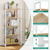 Bookcase 5 Tiers Book Shelf Shelving Storage Wooden Display Rack for Living Room