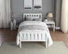 White 3FT Single Bed Frame – Solid Pine Wood, Shaker Style, Bedroom Furniture