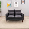 2 Seater faux leather/Linen Fabric Love Seat Sofa Armchair with Footstool Couch