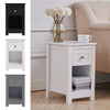 Wooden Small Side Table Slim Narrow Night Stand Bedside Drawer Storage Cabinet