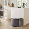 Kitchen Pedal Recycling Bin Twin Section Rubbish Waste Dustbin Recycle Trash Can