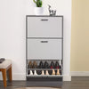3 Drawer Shoe Cabinet Storage Cupboard Unit Shoe Rack Wooden Stand Organiser
