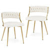 Velvet Dining Chair Set of 2 Upholstered Dining Chairs Modern Dining Chairs