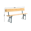 Outdoor Garden Beer Table and Bench Furniture Set Foldable Picnic Backrest Bench