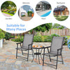 Set of 2 Folding Chairs Garden Fabric Chairs Indoors Outdoors Seat w/Armrests