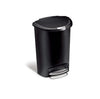 Kitchen Pedal Bin with Lid Lock, Silent Soft Close Lid, Strong Steel Pedal 50L