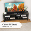 Corner TV Stand 3-Tier Entertainment Center Console Table w/Shelves