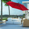 4 Size&5 Color Patio Parasol Sunshade Outdoor Canopy Tilt Crank Garden Umbrella
